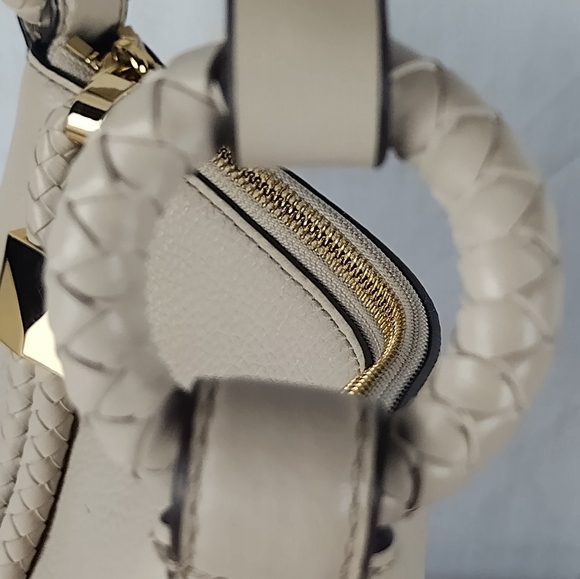 Michael Kors Lexington Crossbody Pebbled Cream Leather Large Purse Bag Fashion - Picture 14 of 16